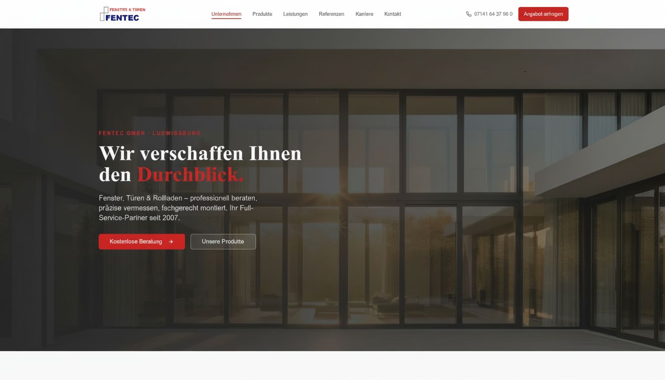 Fentec GmbH – Website Screenshot