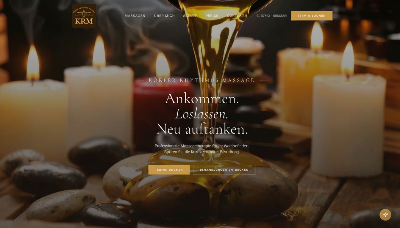 Körper Rhythmus Massage – Website Screenshot