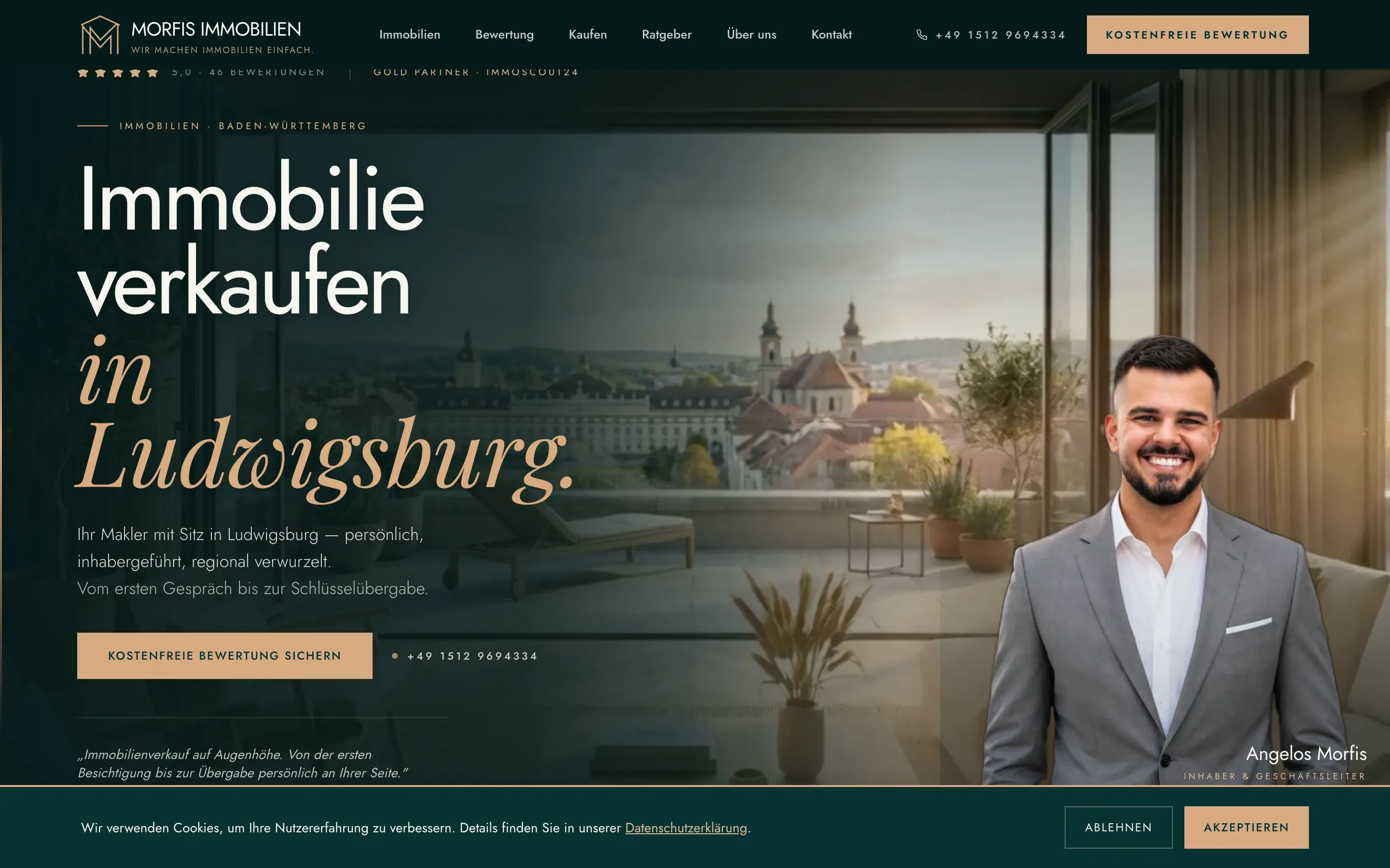 Morfis Immobilien – Website Screenshot
