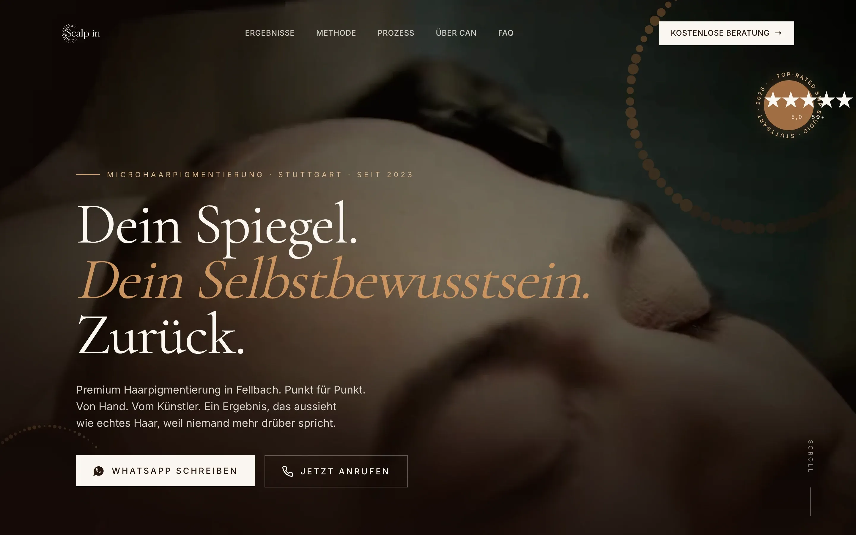 Scalp In Stuttgart, Website Screenshot