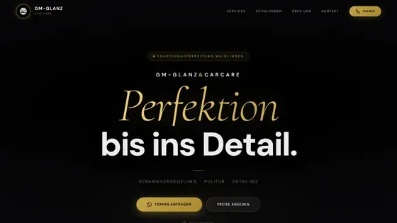 GM-Glanz CarCare Webdesign Website