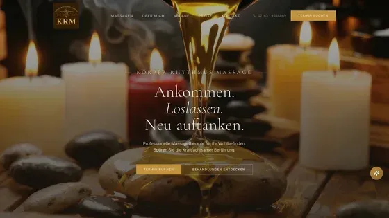 Körper Rhythmus Massage Webdesign