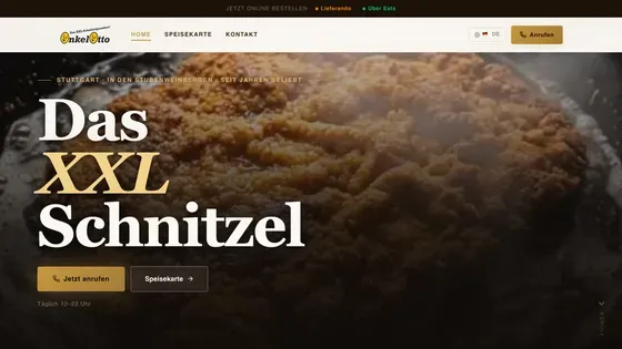 Onkel Otto Restaurant, Webdesign-Referenzprojekt von Ferry Emirer