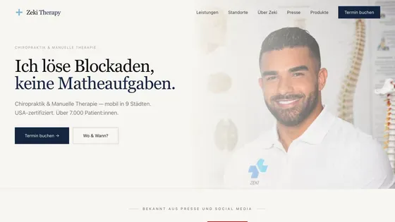 Zeki Therapy, Webdesign-Referenzprojekt von Ferry Emirer